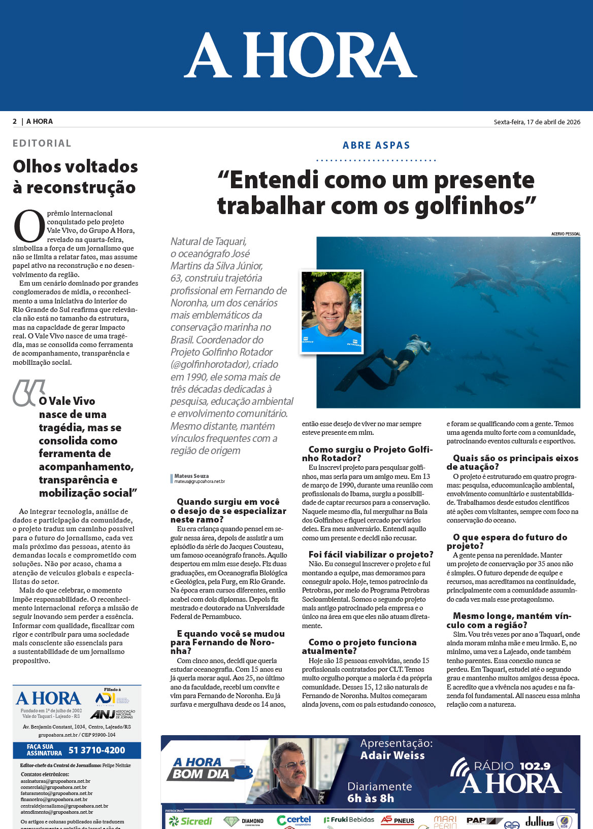 trabalhar com os golfinhos